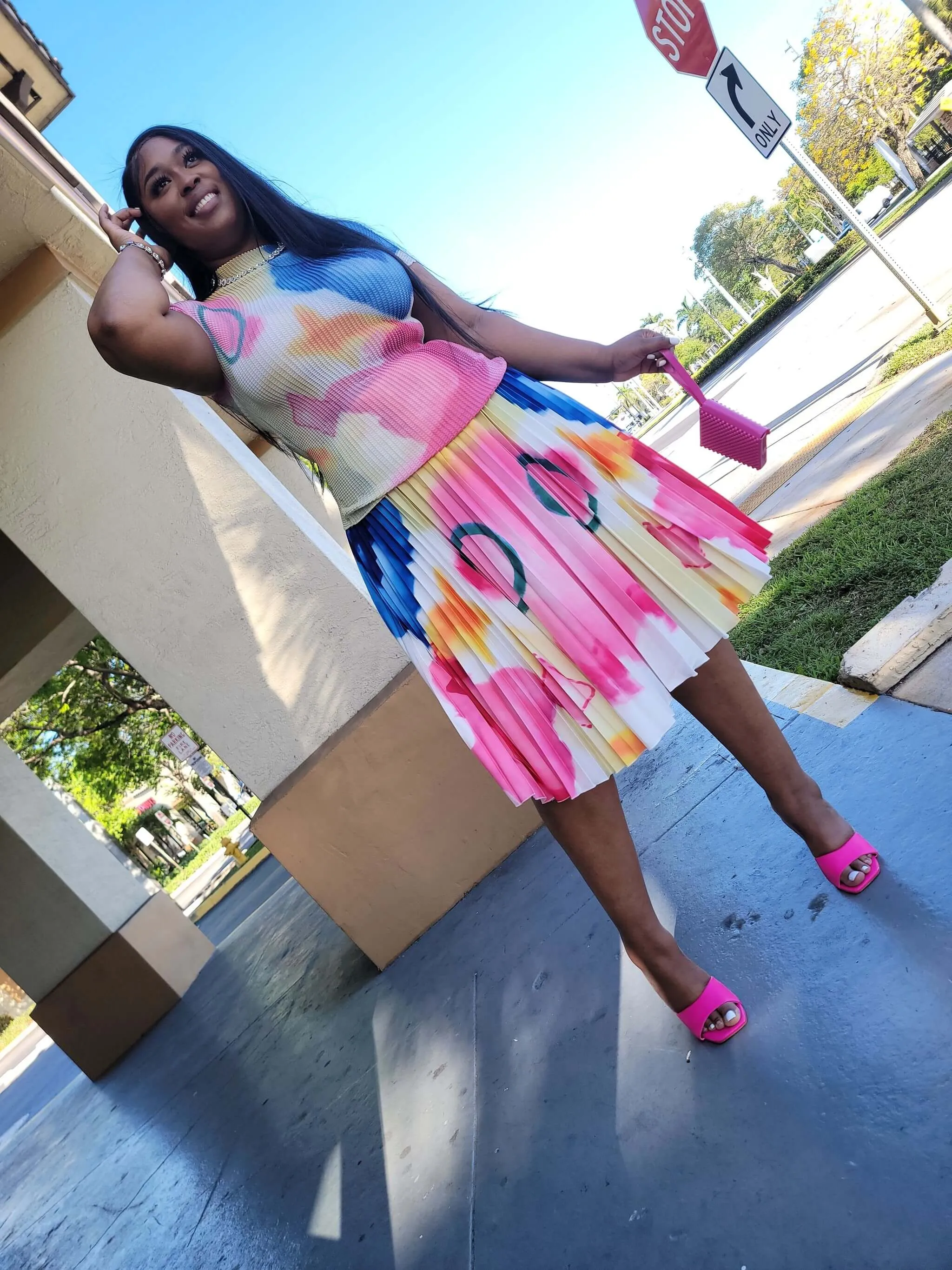 Spring Blossom Skirt Set