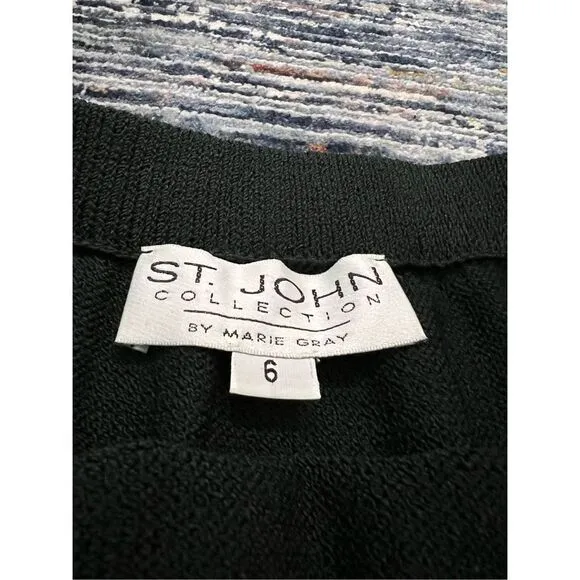 St. John by Marie Gray knit black mini skirt size 6