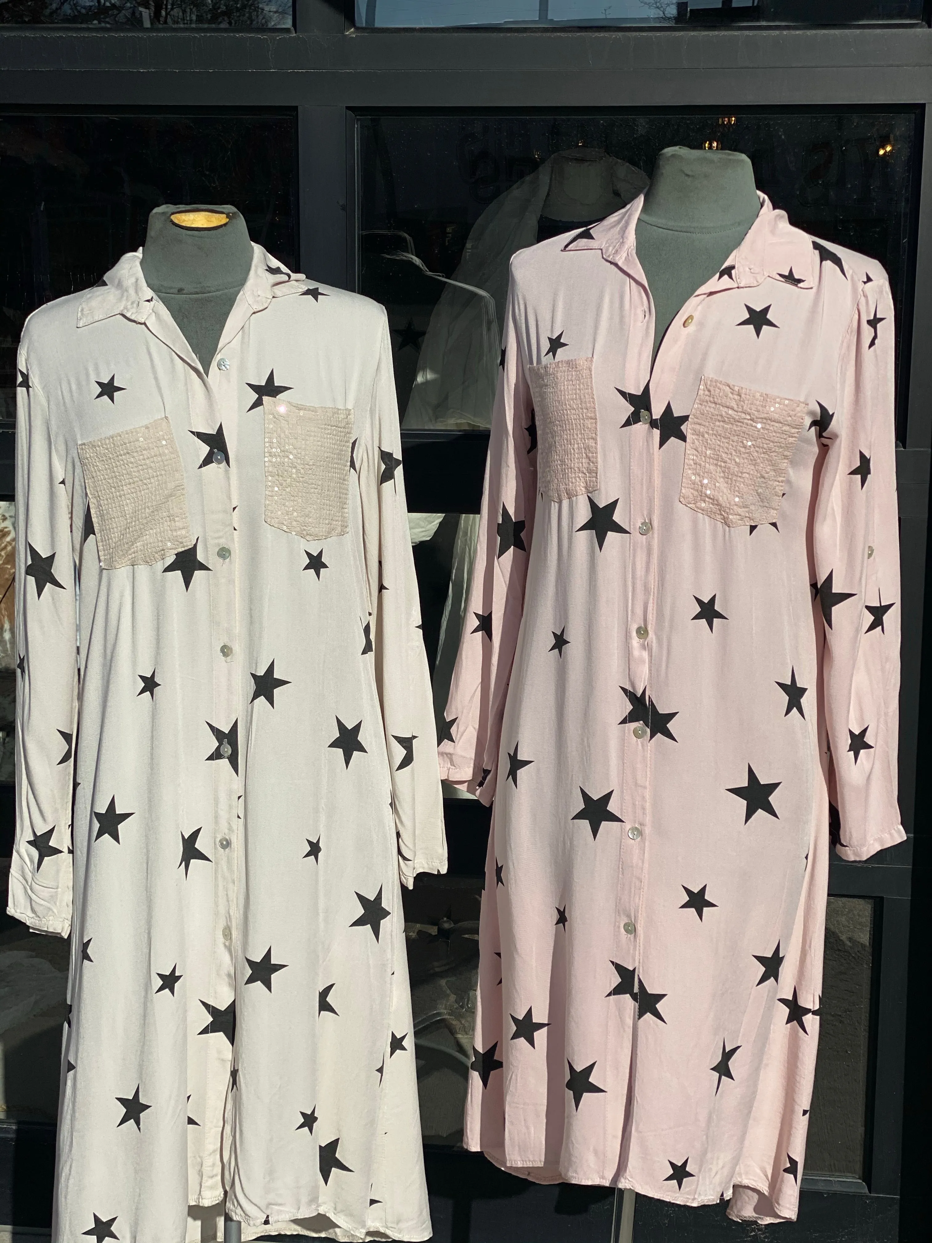 Star shirt dress