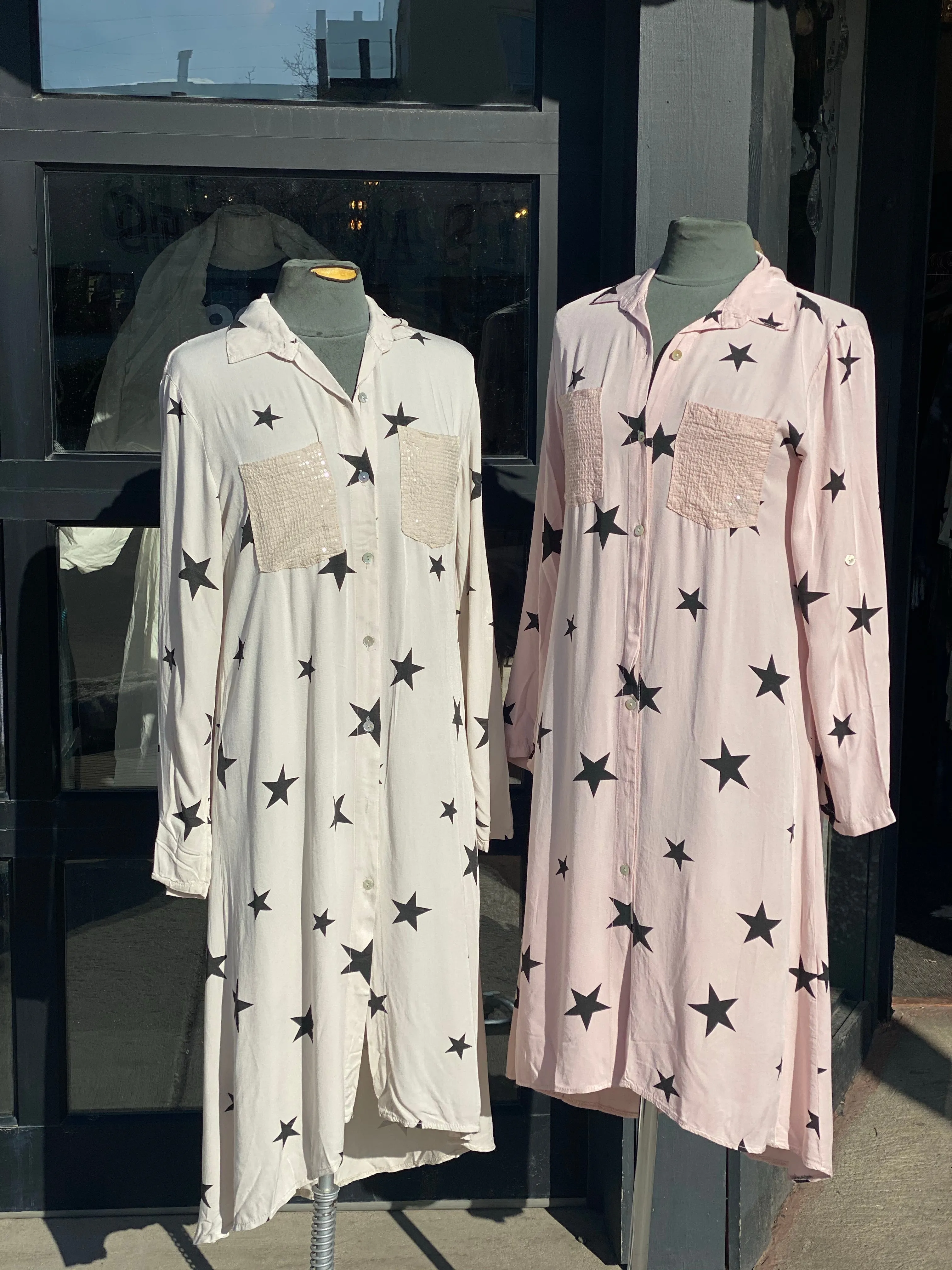 Star shirt dress