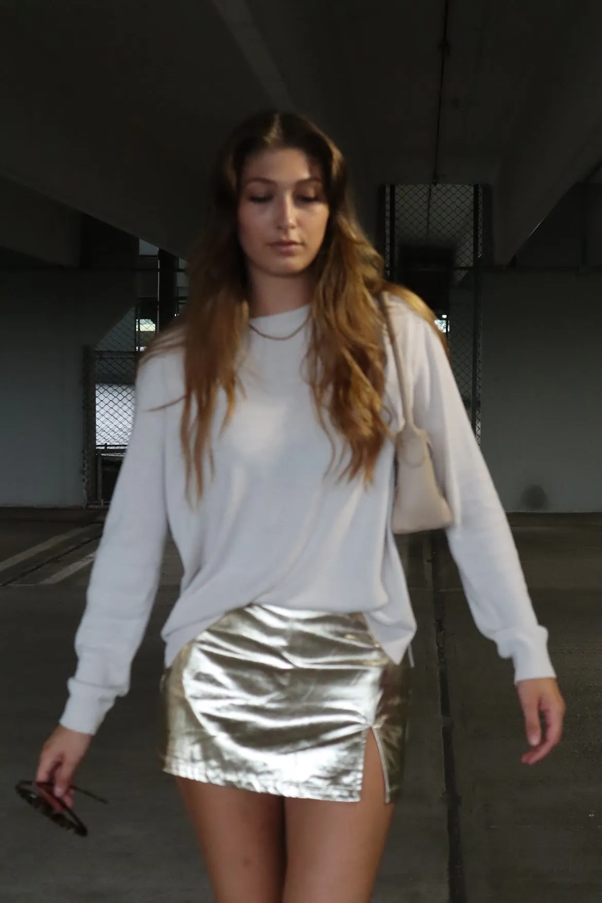 Stardust Metallic Skort- Gold