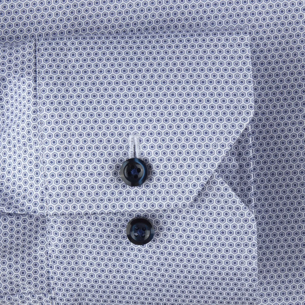 Stenstroms - Patterned Twill Shirt - Light Blue