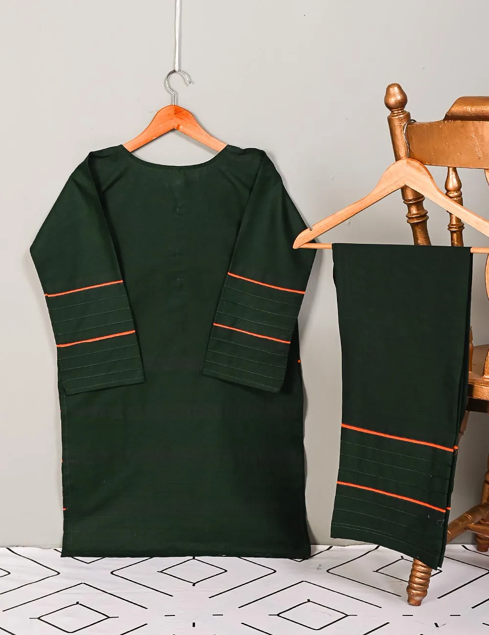 STP-006D-Green- 2Pc Cotton Stitched
