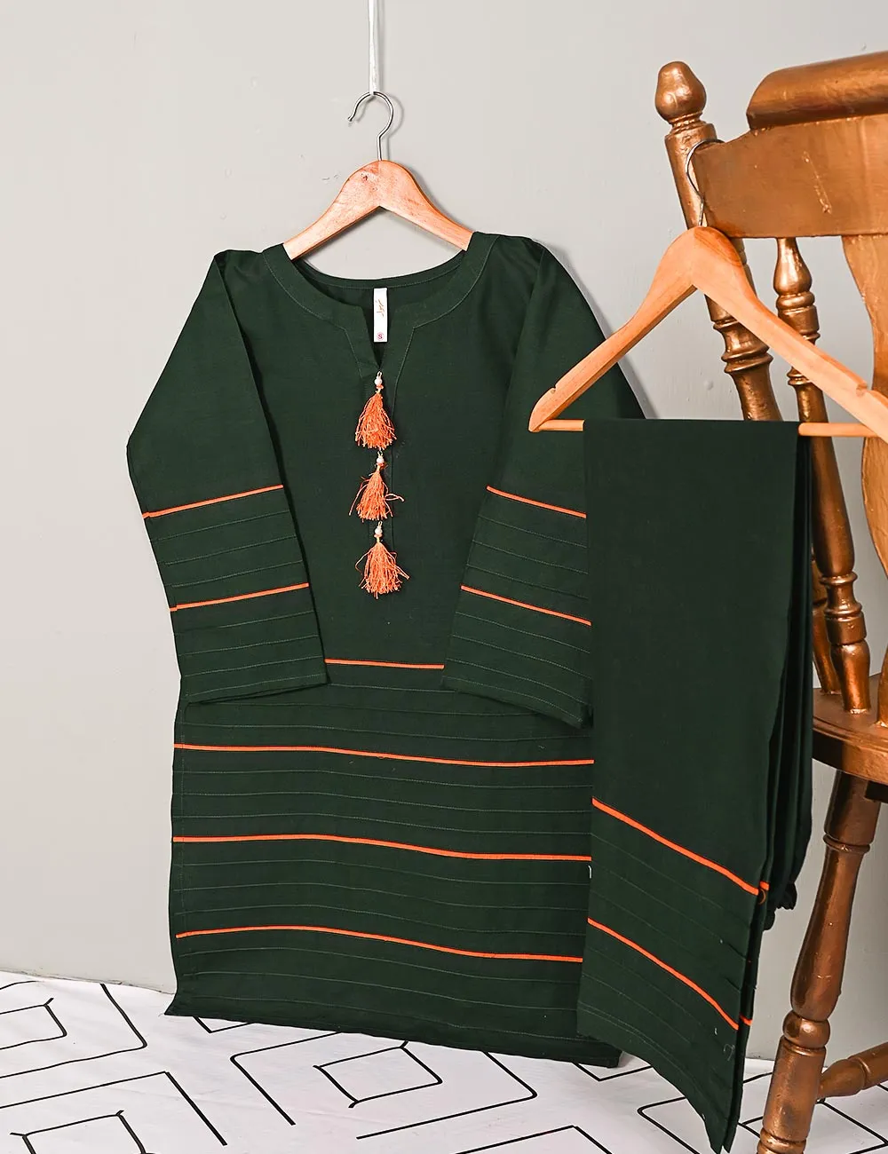 STP-006D-Green- 2Pc Cotton Stitched
