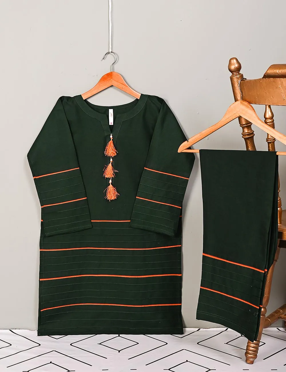 STP-006D-Green- 2Pc Cotton Stitched