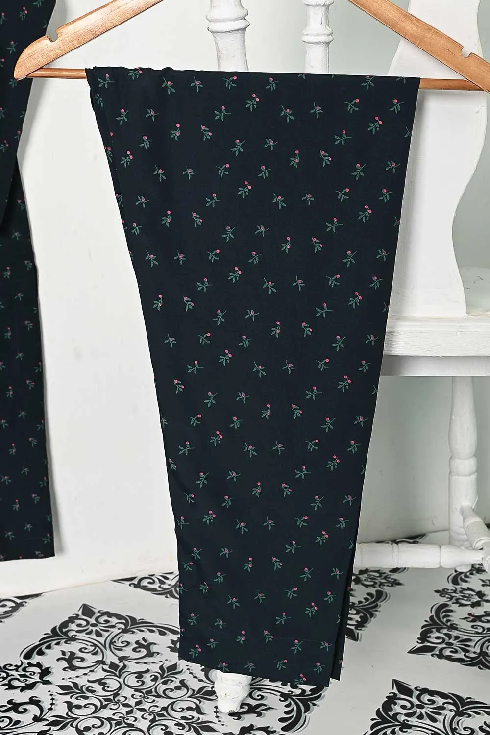 STP-131A-NavyBlue -  2PC GEORGETTE CREPE DIGITAL PRINTED STITCHED
