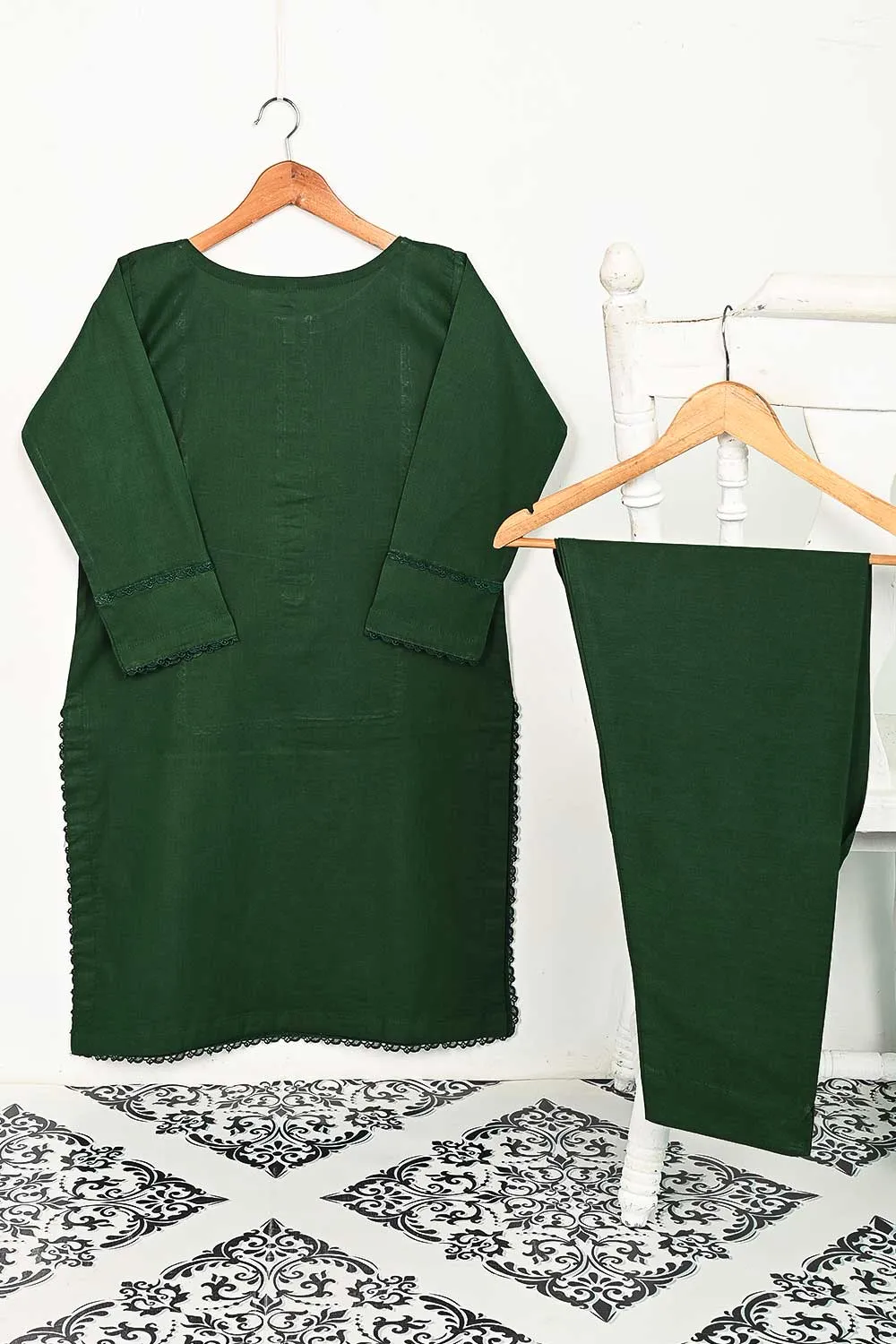 STP-137B-Green - 2PC COTTON STITCHED
