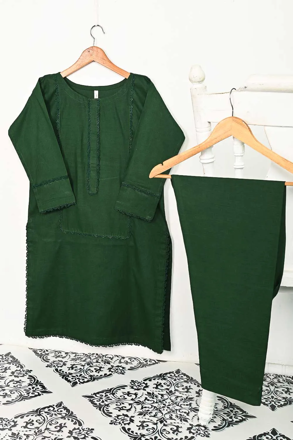 STP-137B-Green - 2PC COTTON STITCHED