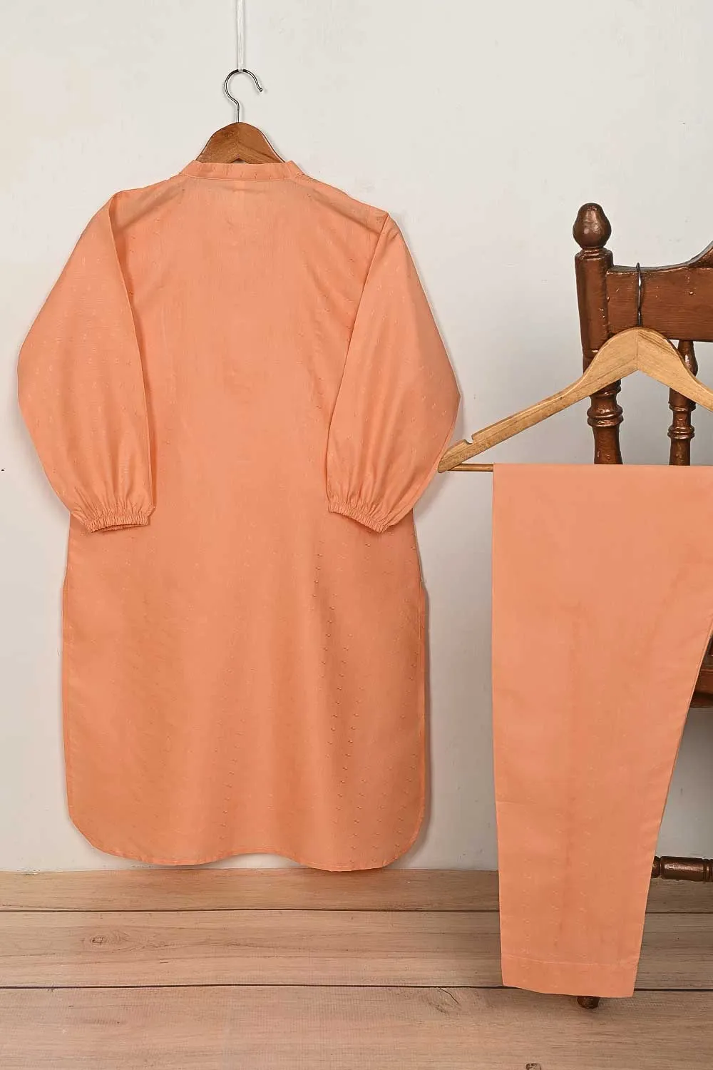 STP-161C-Orange - 2PC JACQUARD PAPER COTTON STITCHED