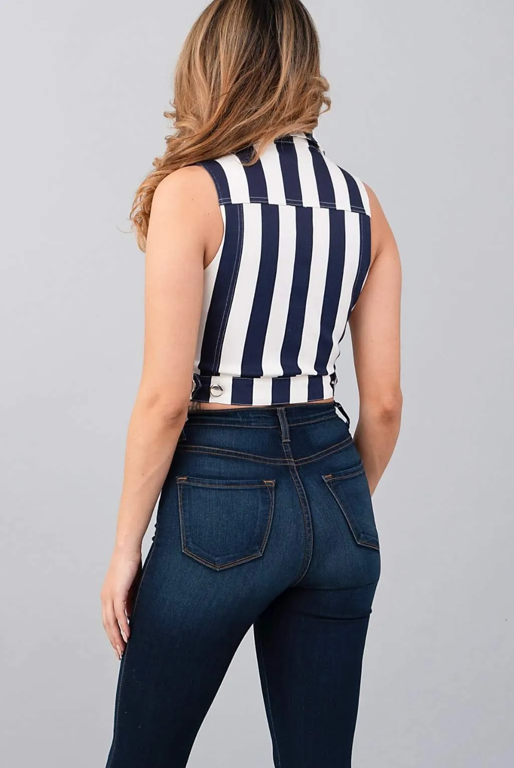 Stripe Crop Jacket
