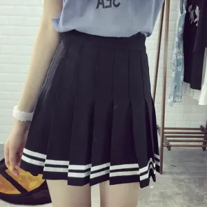 Striped Pleated Skirt KF2014