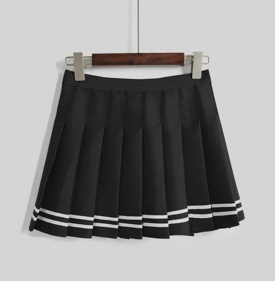 Striped Pleated Skirt KF2014