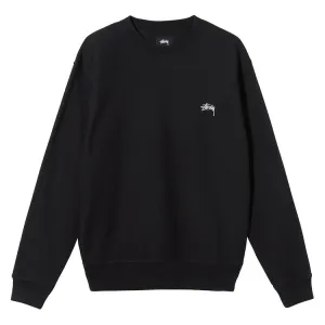 Stussy Stock Logo OverDyed Crew Sweatshirt Black