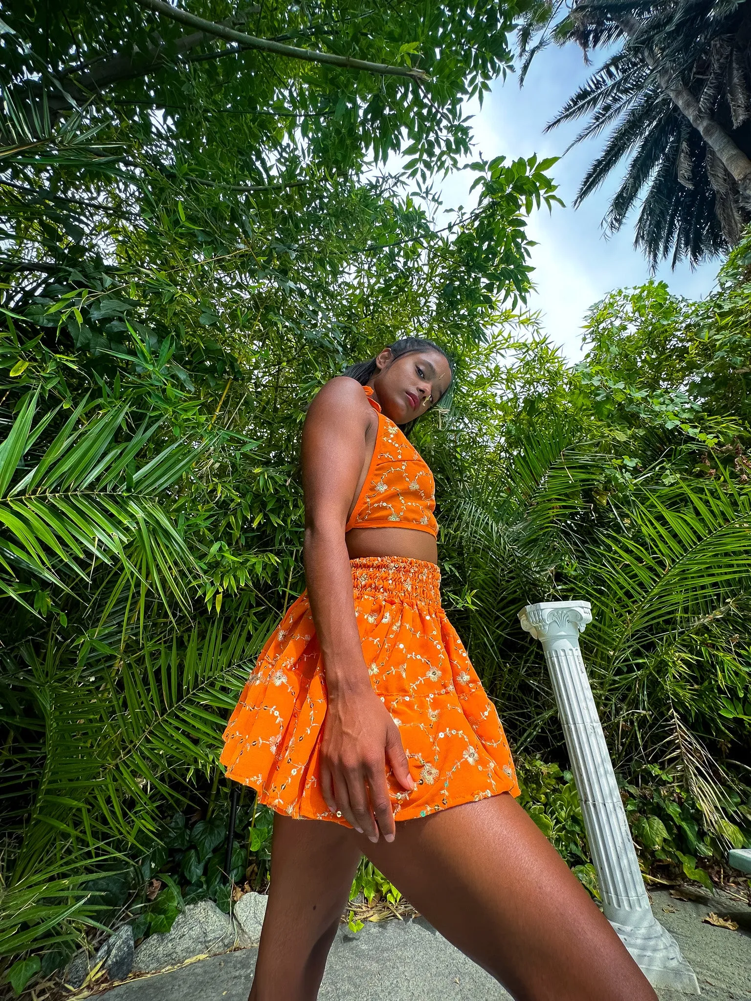 Sun Goddess Micro Mini Skirt Set