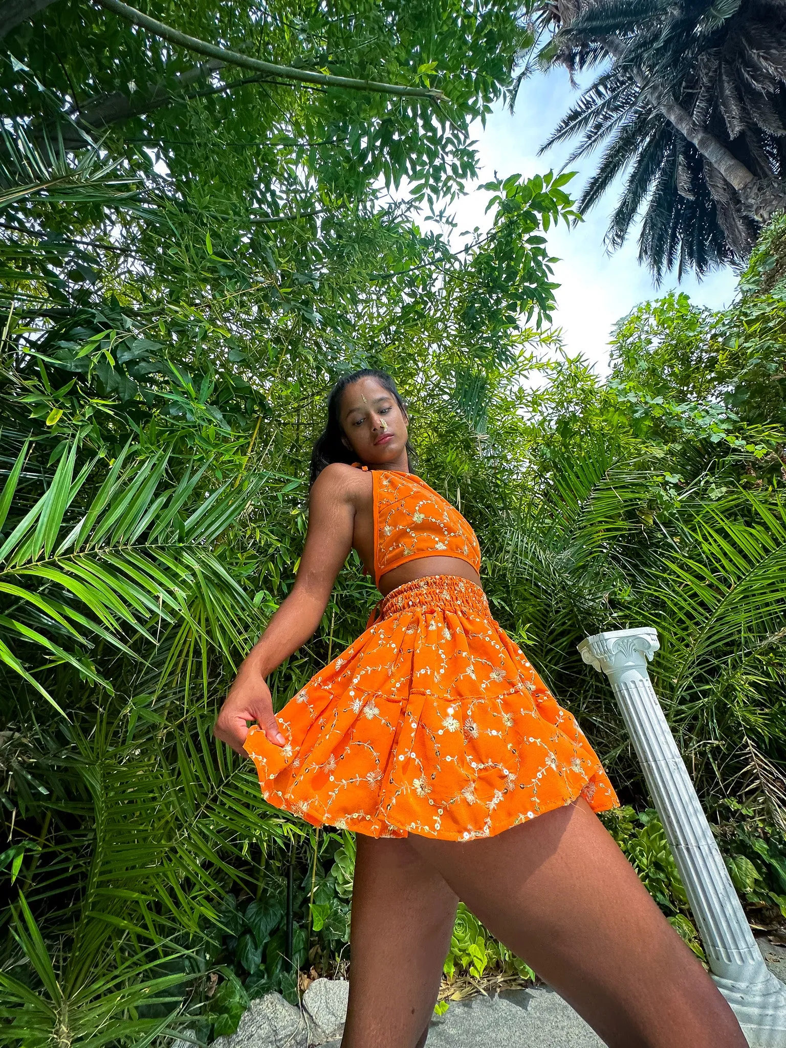 Sun Goddess Micro Mini Skirt Set