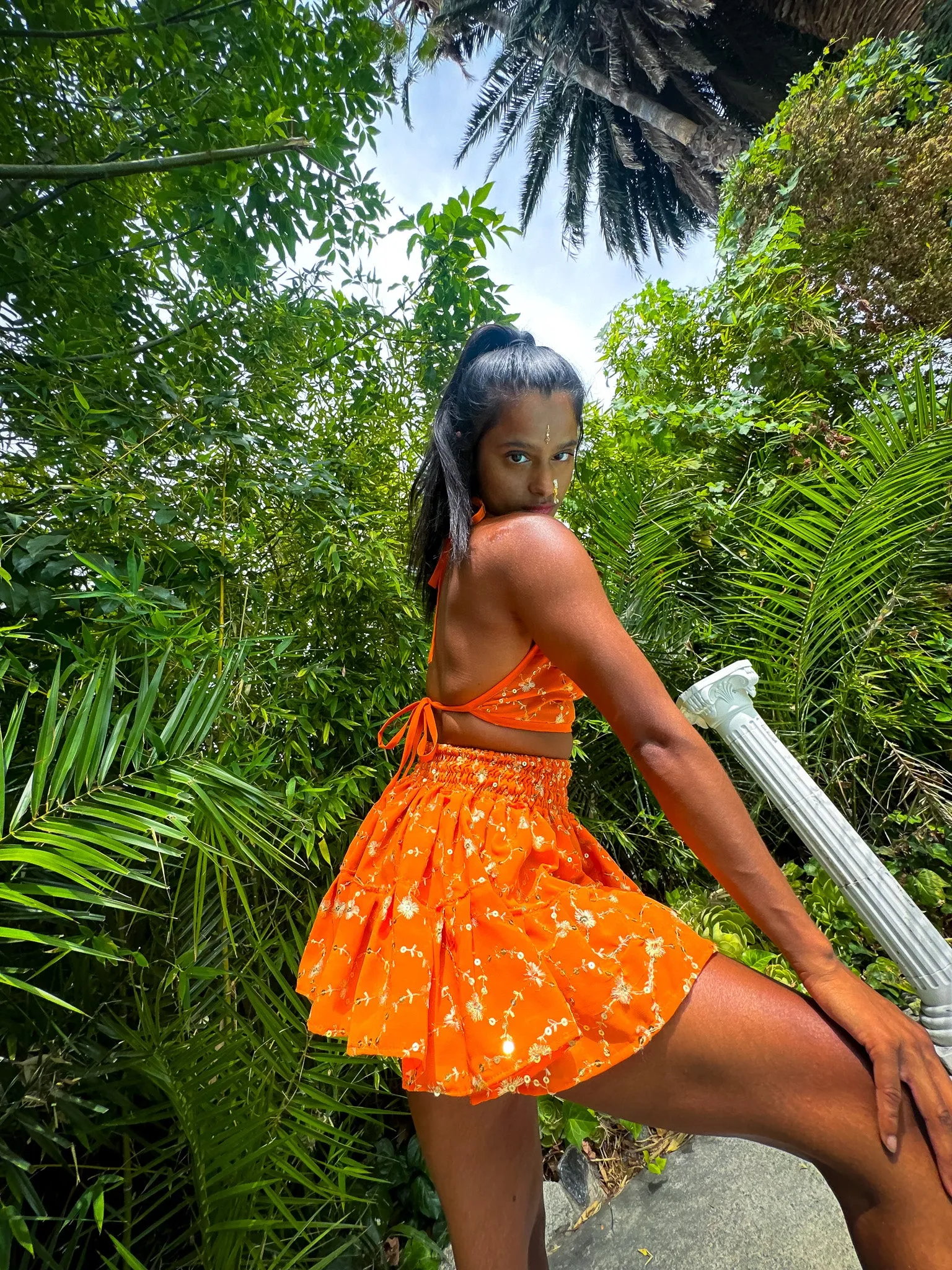 Sun Goddess Micro Mini Skirt Set