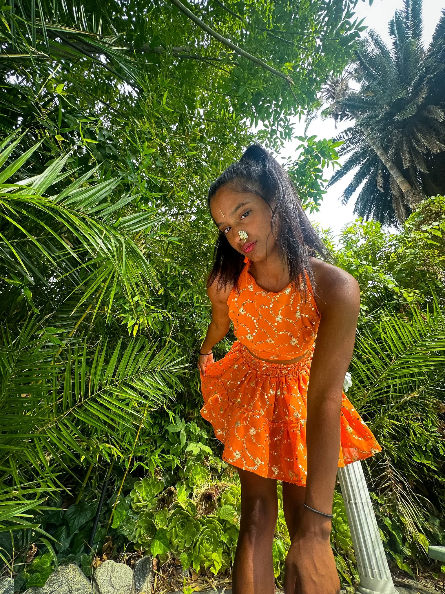Sun Goddess Micro Mini Skirt Set