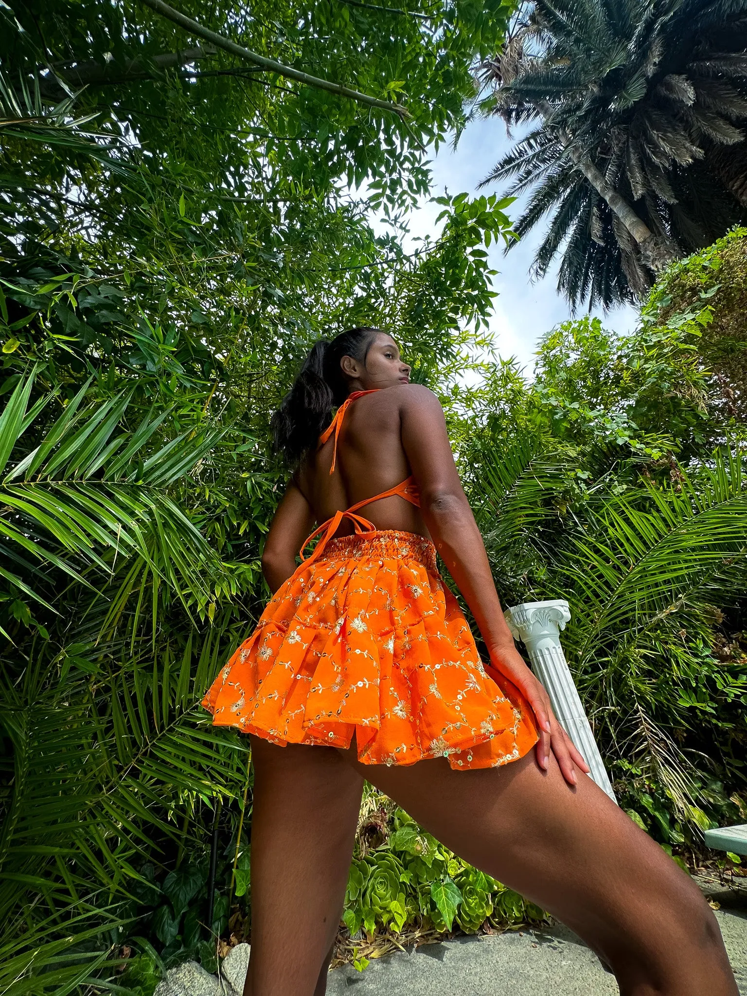 Sun Goddess Micro Mini Skirt Set