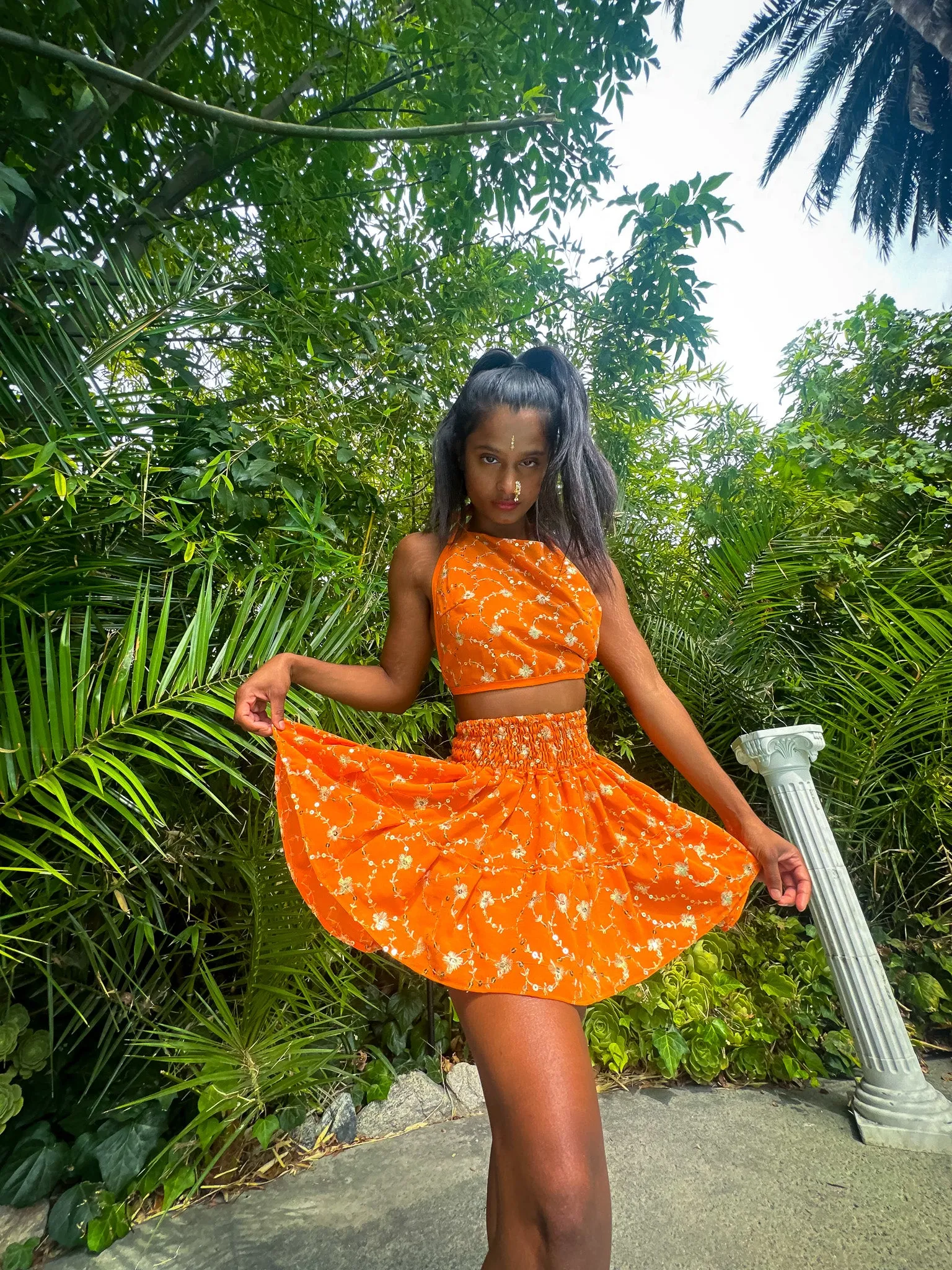 Sun Goddess Micro Mini Skirt Set