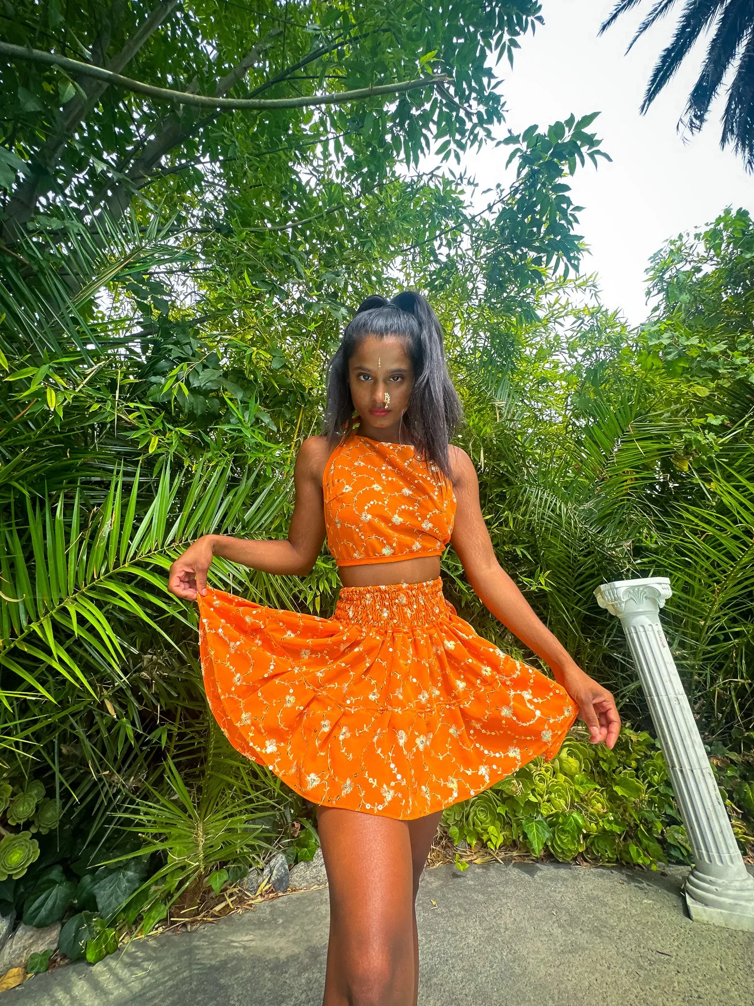 Sun Goddess Micro Mini Skirt Set