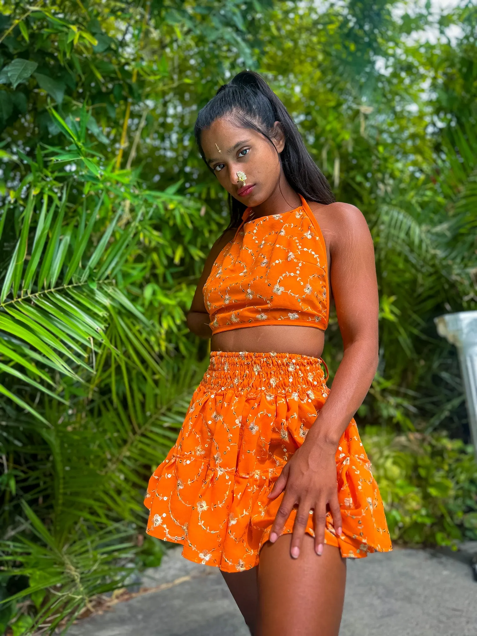 Sun Goddess Micro Mini Skirt Set
