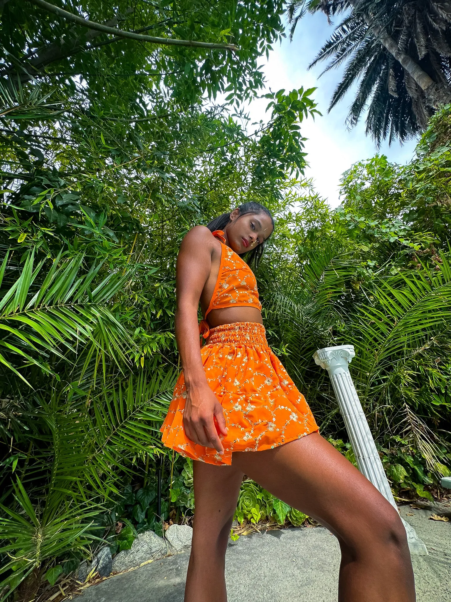 Sun Goddess Micro Mini Skirt Set