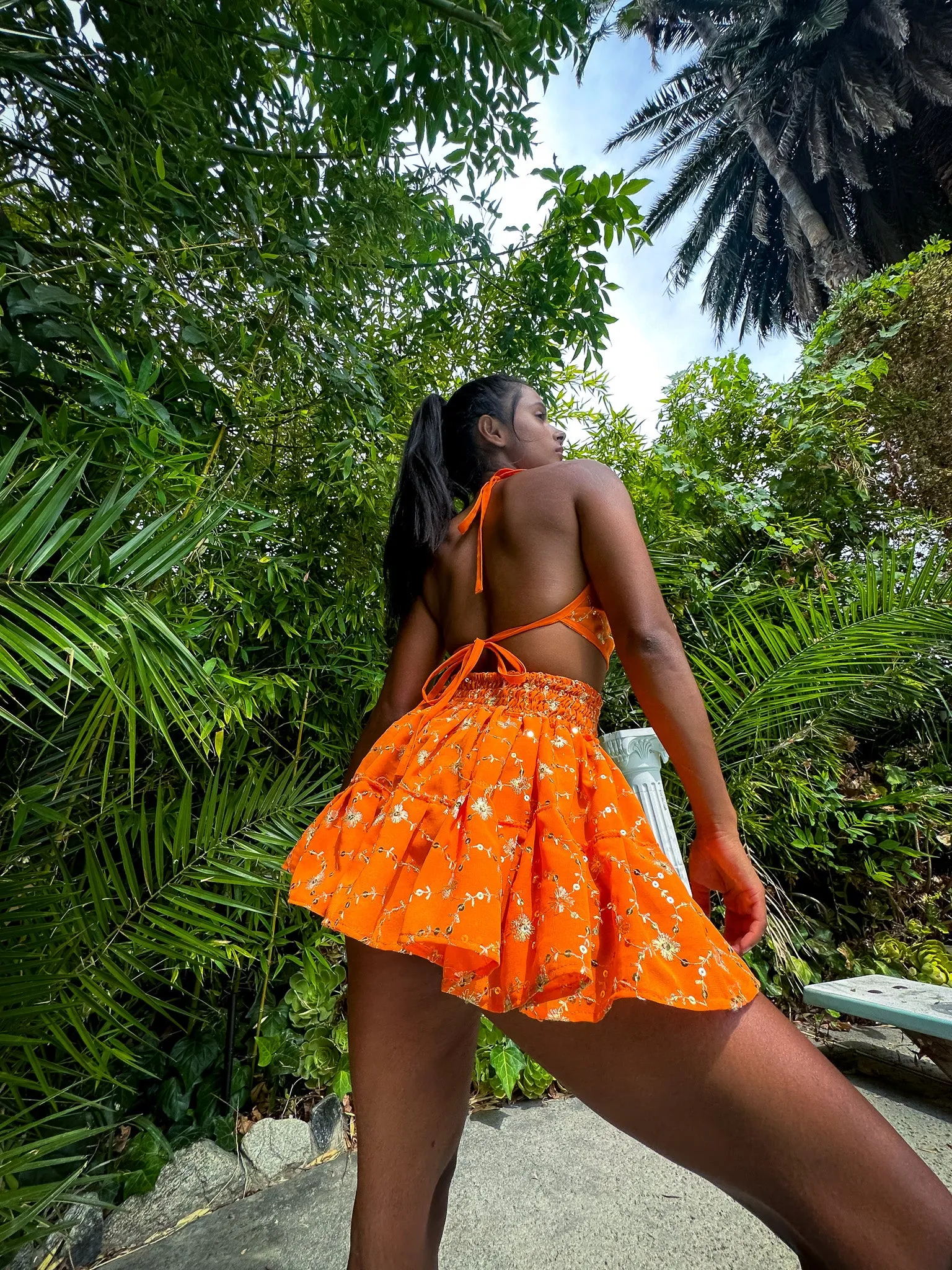 Sun Goddess Micro Mini Skirt Set