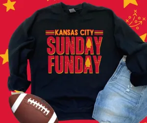 Sunday Funday Black Graphic Sweatshirt