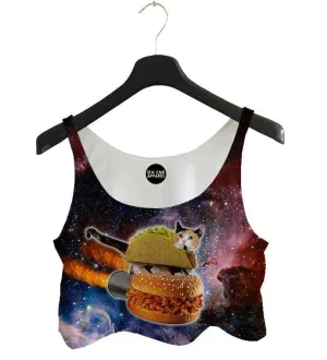 Super Taco Cat Crop Top