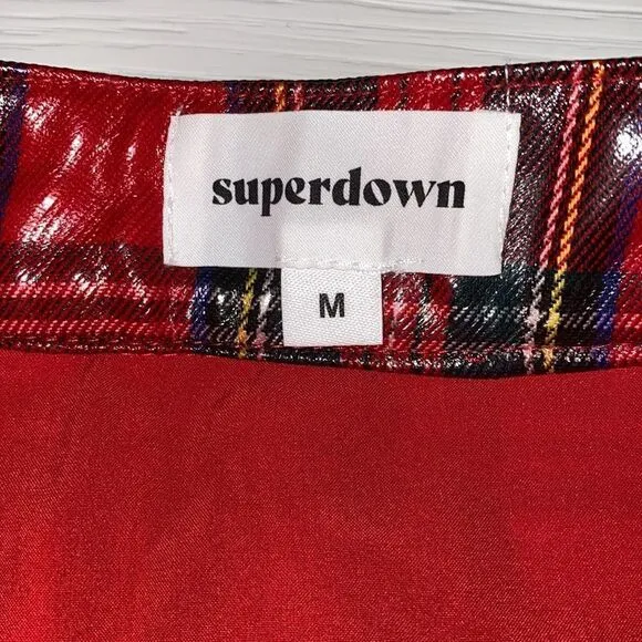 Superdown Revolve Lizzie Mini Skirt in Plaid NWT Size Medium
