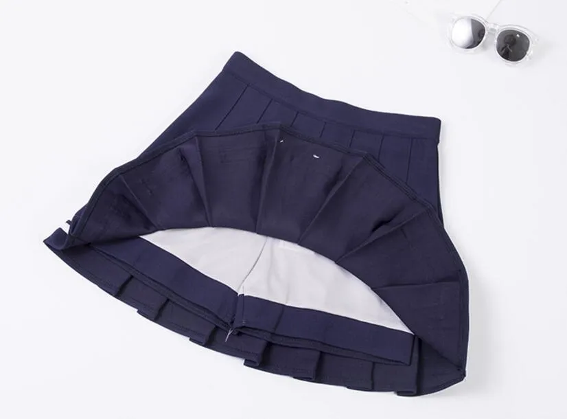 Sweet schoolgirl pleated skirt with stripes