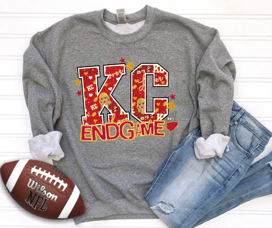 Swelce Inspired KC Endgame Grey Graphic Sweatshirt