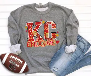 Swelce Inspired KC Endgame Grey Graphic Sweatshirt