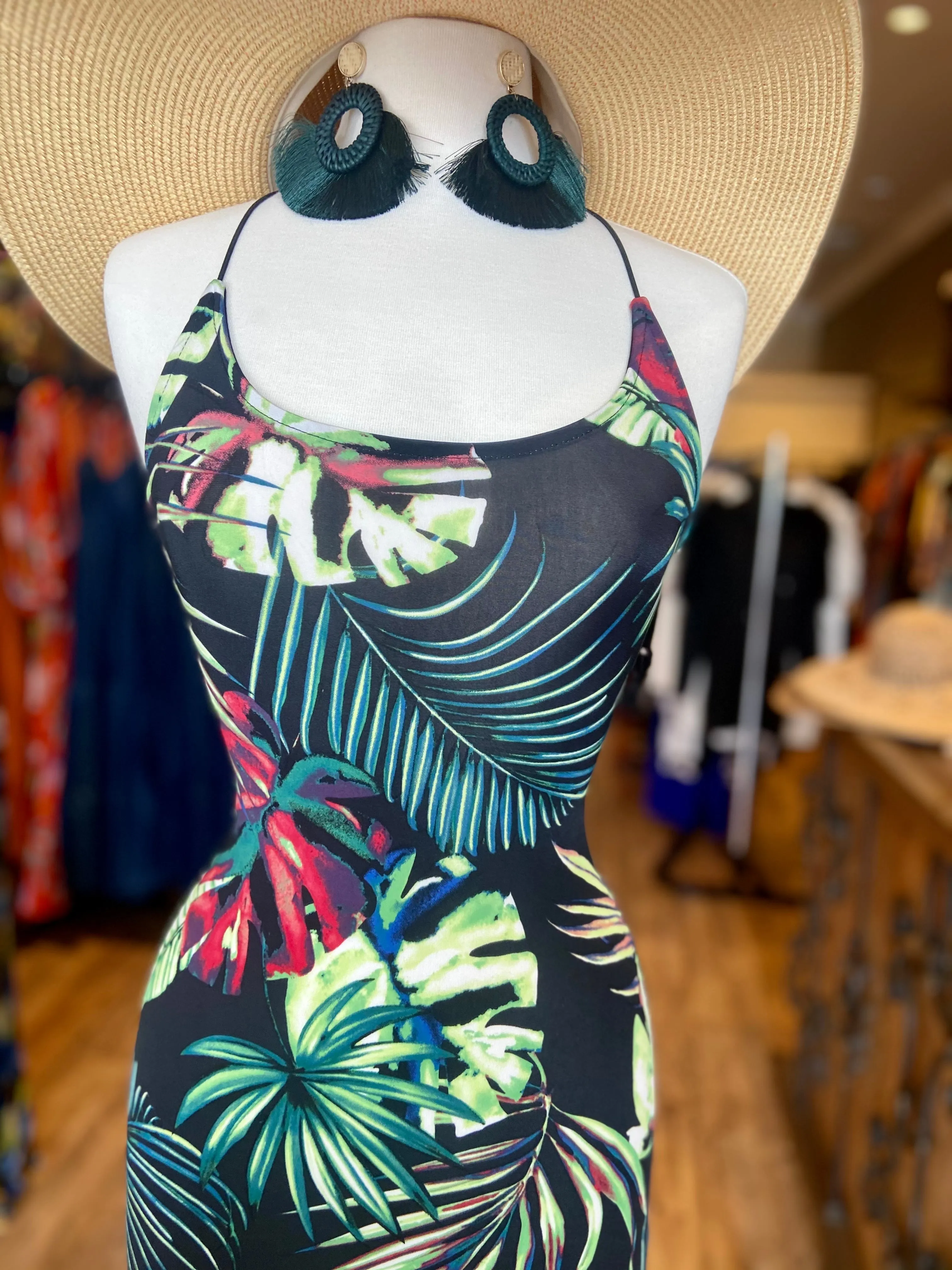 T Back Floral Dress