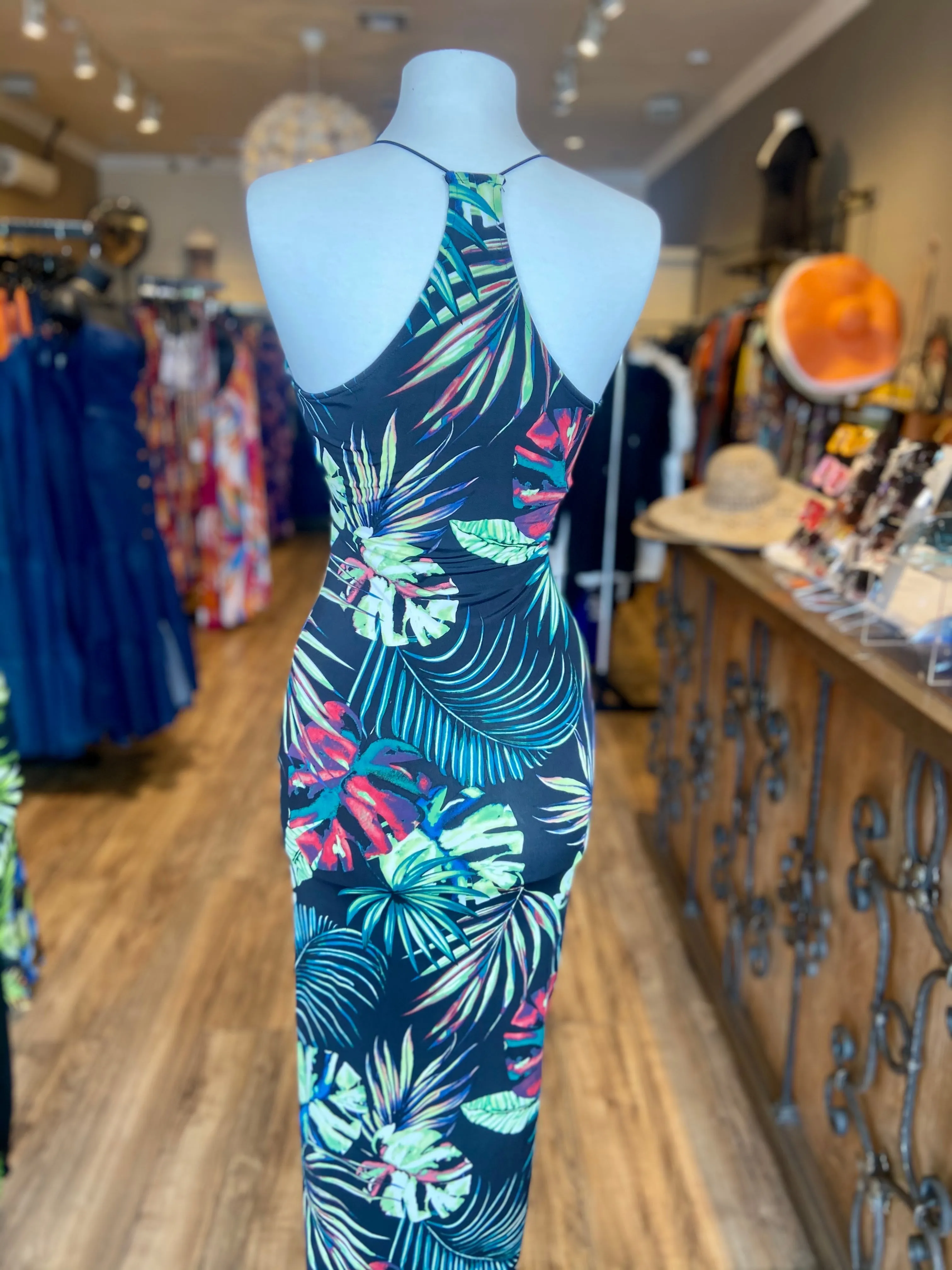 T Back Floral Dress