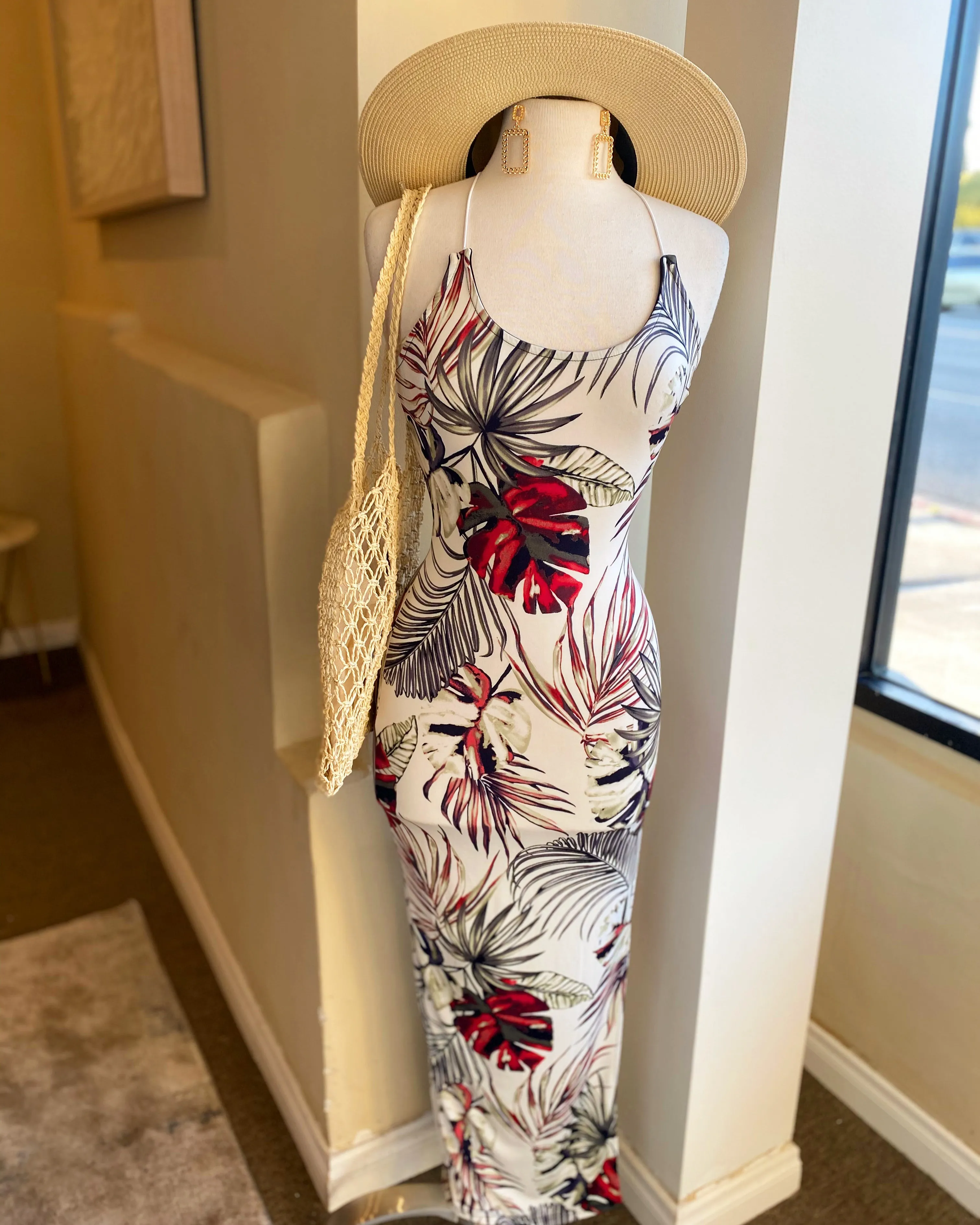 T Back Floral Dress
