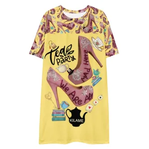 T-shirt dress 'All mad here'