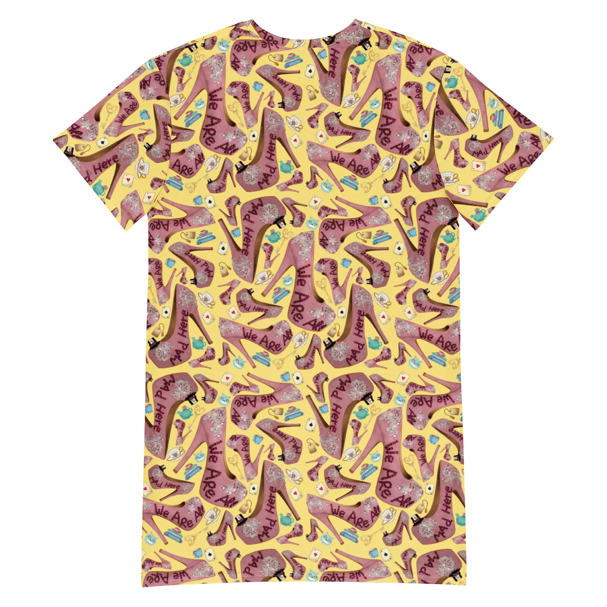 T-shirt dress 'All mad here'