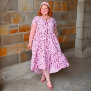 T-Shirt Tiered Dress - Passion au Jardin - L'Amour Rose