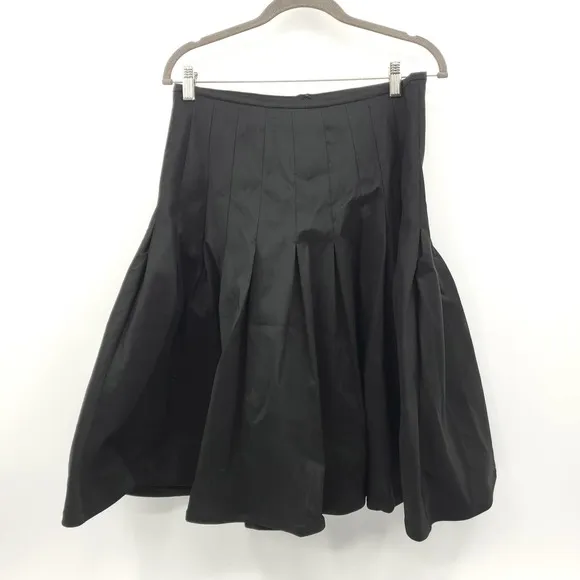 Tadashi Collection Black Pleated Gathered Formal Skirt 10