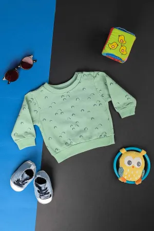 TB-03A-Green - Cotton Printed Fleece Sweatshirt