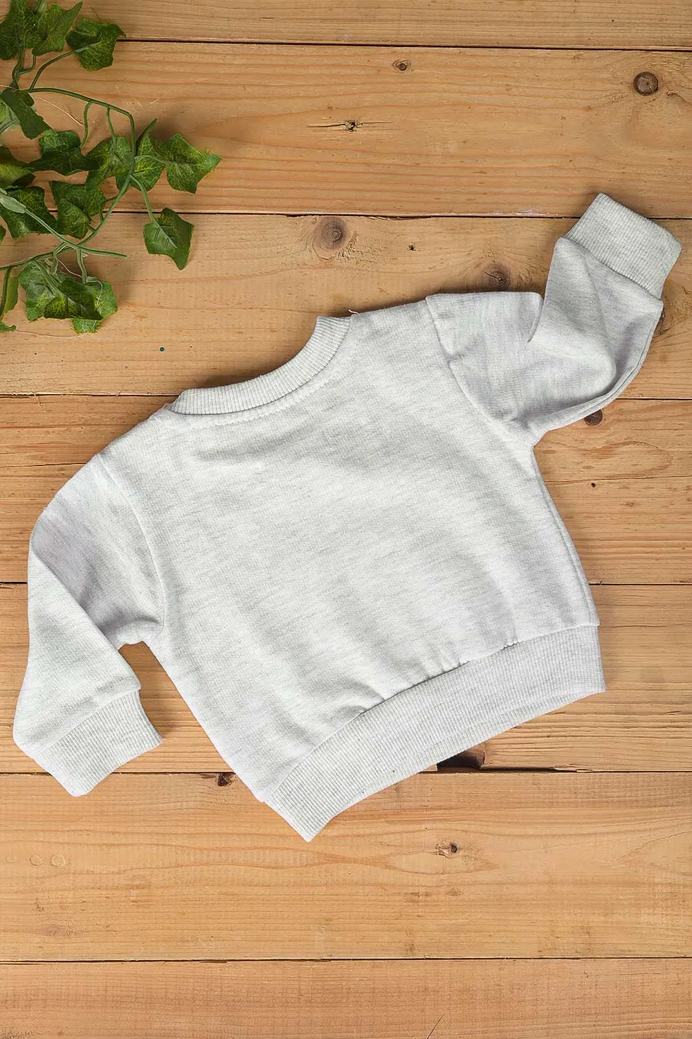 TB-03B-Grey - Cotton Printed Fleece Sweatshirt