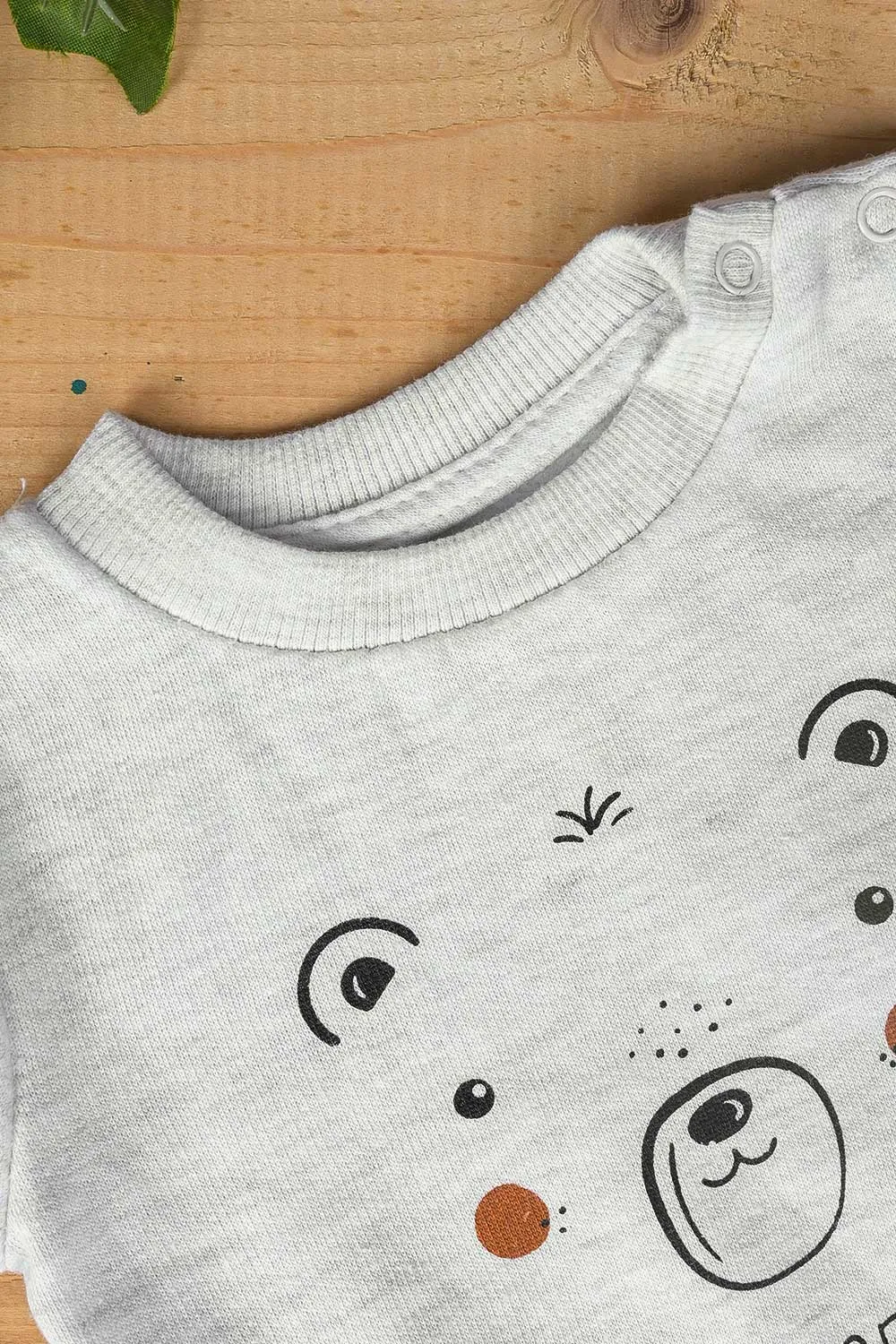 TB-03B-Grey - Cotton Printed Fleece Sweatshirt