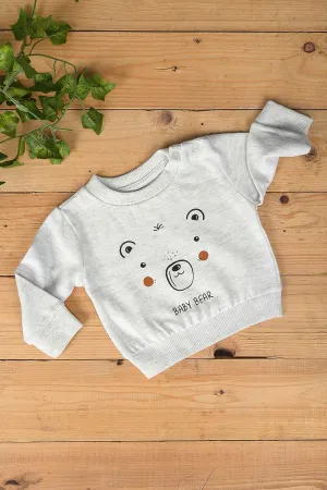 TB-03B-Grey - Cotton Printed Fleece Sweatshirt