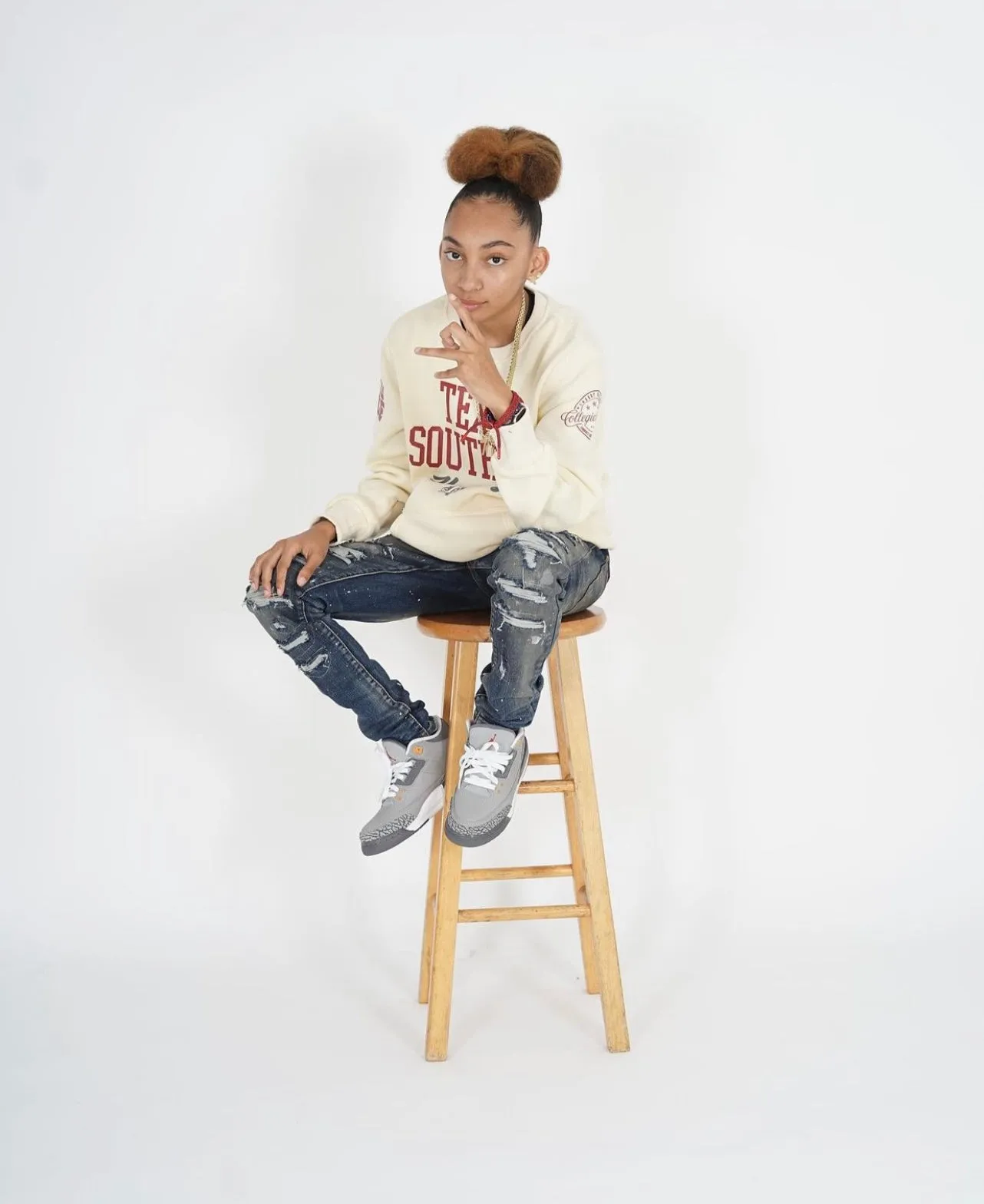 Texas Southern | CREAM Printed | Unisex Sweatshirt