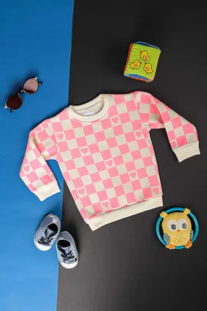 TG-04-Pink - Cotton Printed Fleece Sweatshirt