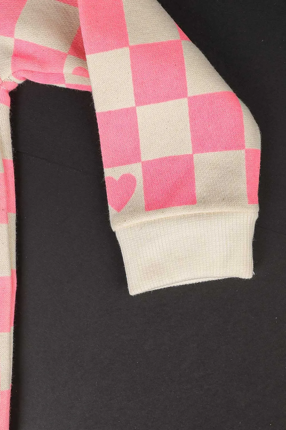 TG-04-Pink - Cotton Printed Fleece Sweatshirt