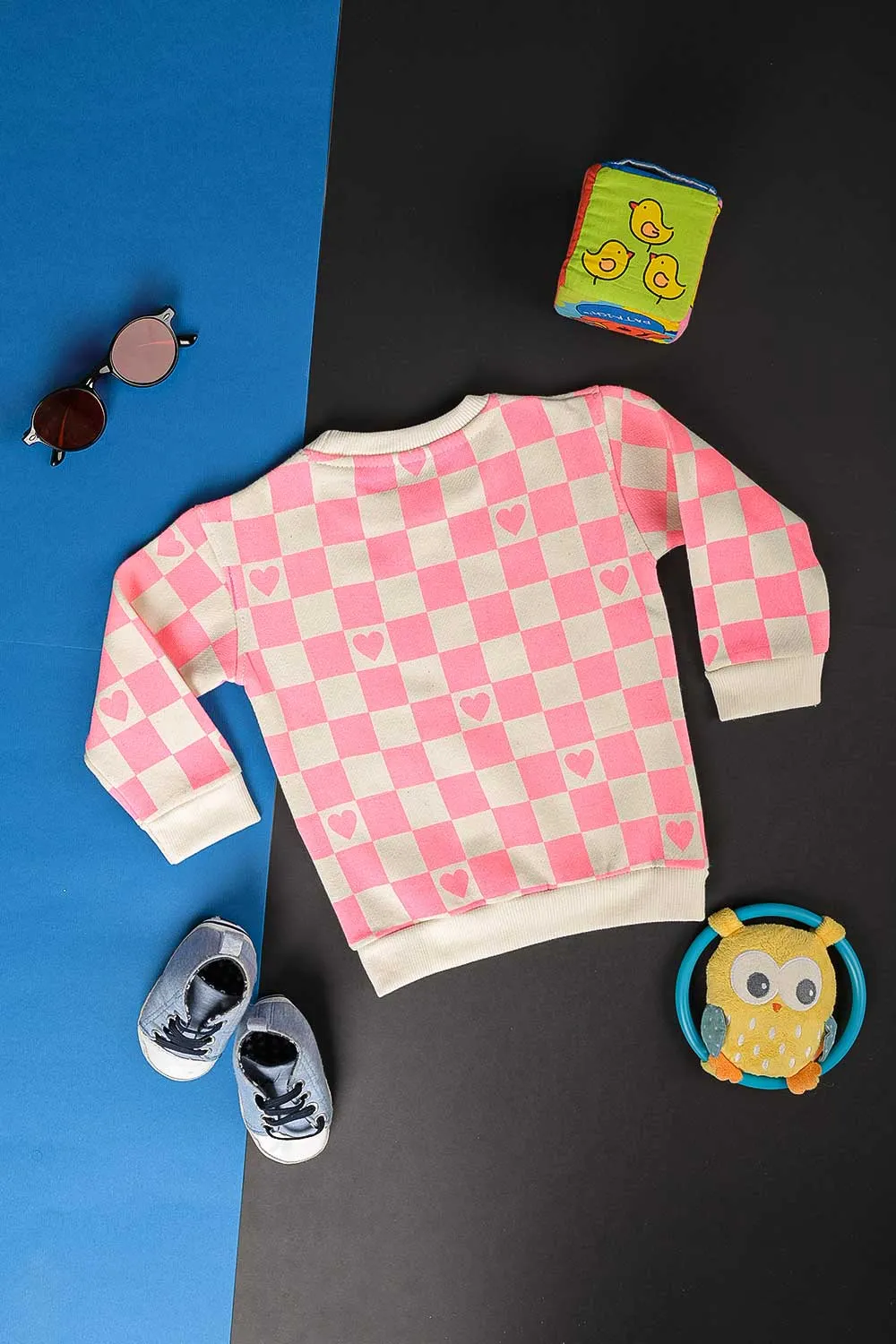 TG-04-Pink - Cotton Printed Fleece Sweatshirt