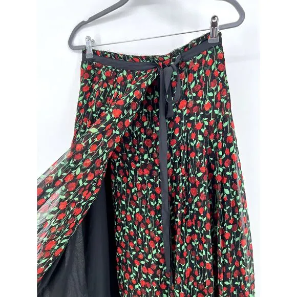 The Kooples rosa pleated wrap midi skirt 2