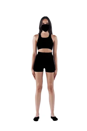 The Racerback Crop Top - Black